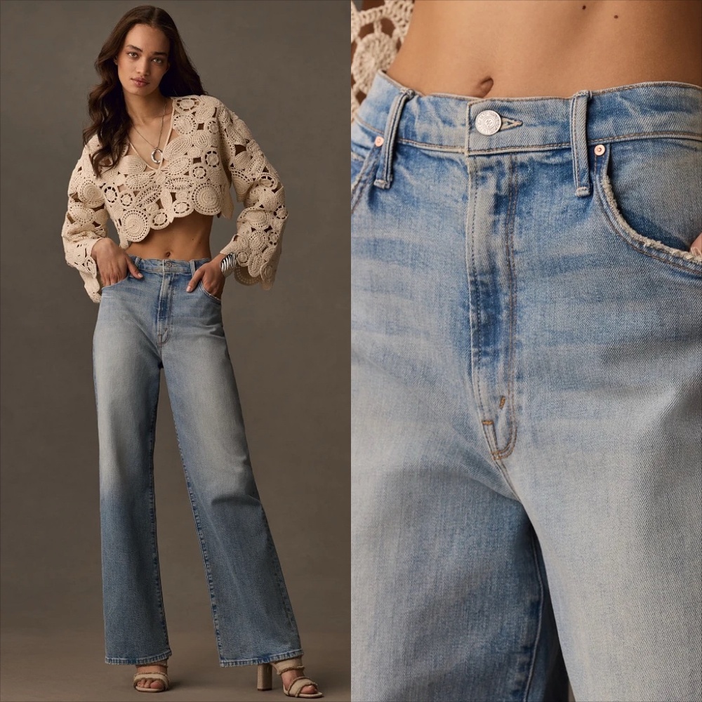 NWT MOTHER Wide Leg Jeans - Picture 7 of 12